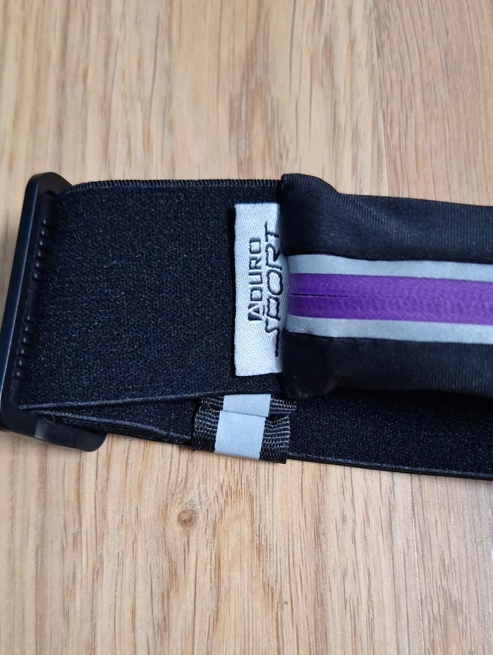 Aduro Sport Black Belt with Purple Trim - Running Waist Pack